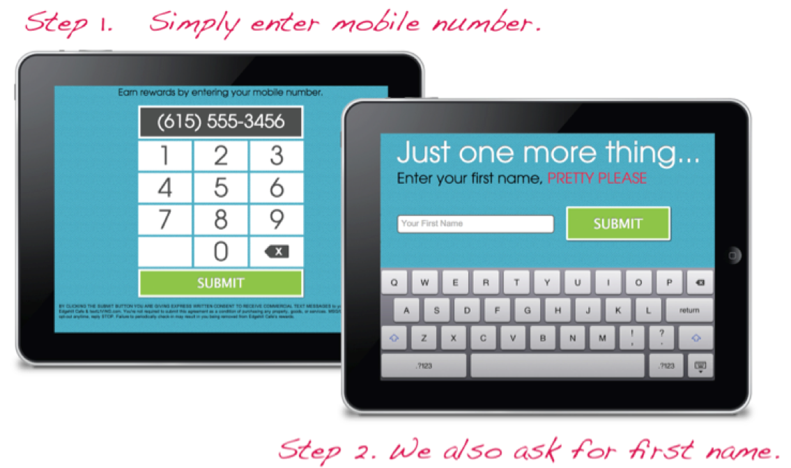 2.0 iPad digital loyalty program Keypads